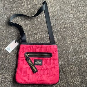 Juicy Couture Womens Gothic Quilting Large Crossbody Bag Red